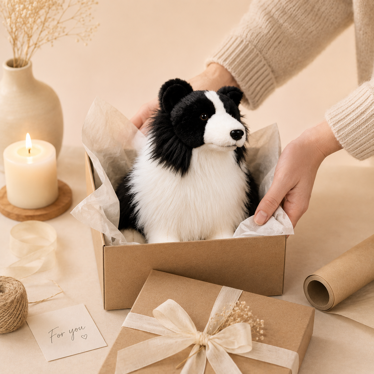 Realistyczny Pluszowy Pies Sheltie