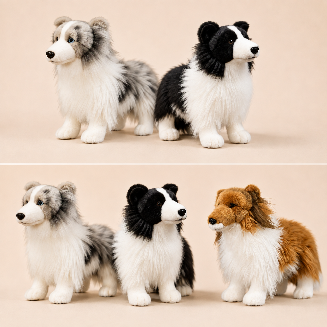 Realistyczny Pluszowy Pies Sheltie