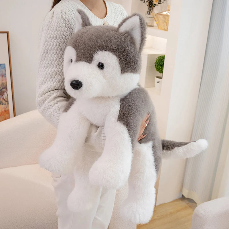 Husky Realistyczny Pluszowy Piesek Maskotka