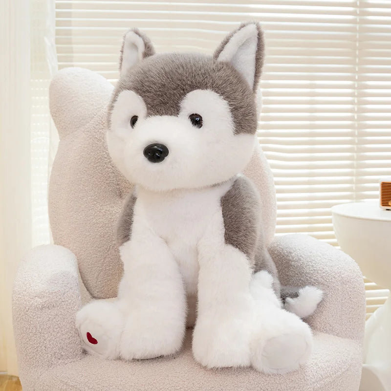 Husky Realistyczny Pluszowy Piesek Maskotka